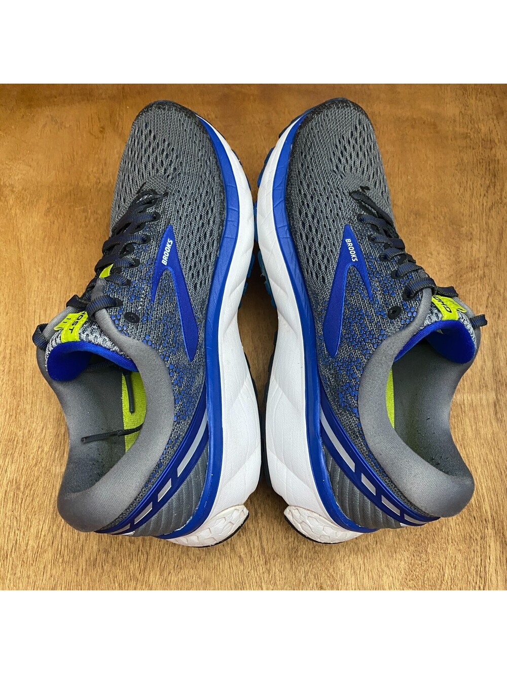 Brooks Ghost 11 Shoes Mens Sz 8 Gray Blue Athletic Running Sneakers 1102881D006 - Picture 4 of 15